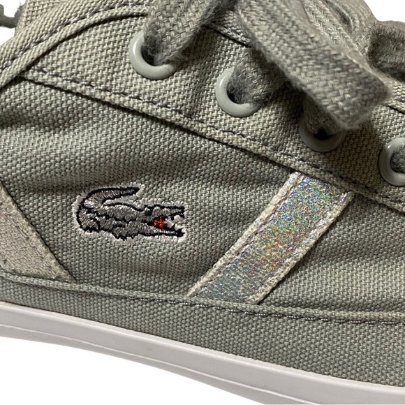 Size 8.5 Grey Lacoste Sideline Sneaker - Picture 4 of 5